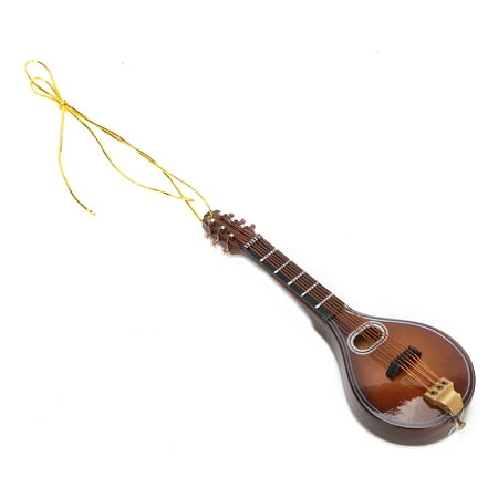 Miniature Mandolin Model,Mandolin Replica Model Wooden Musical Instrument Collectible Gift Decoration 10cm